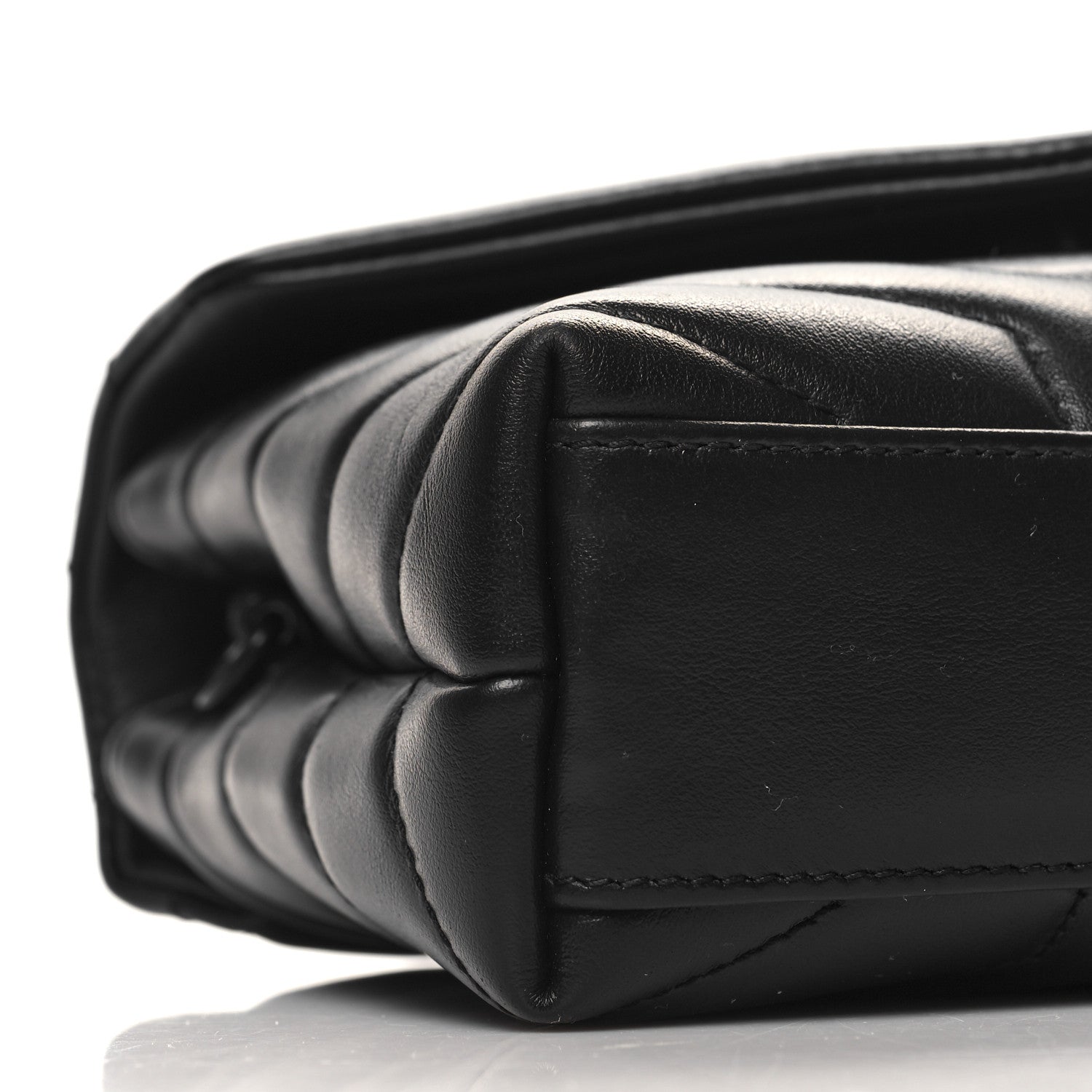 Saint Laurent Calfskin Y Quilted Monogram Monochrome Toy Loulou Crossbody Bag Black 9 of 12