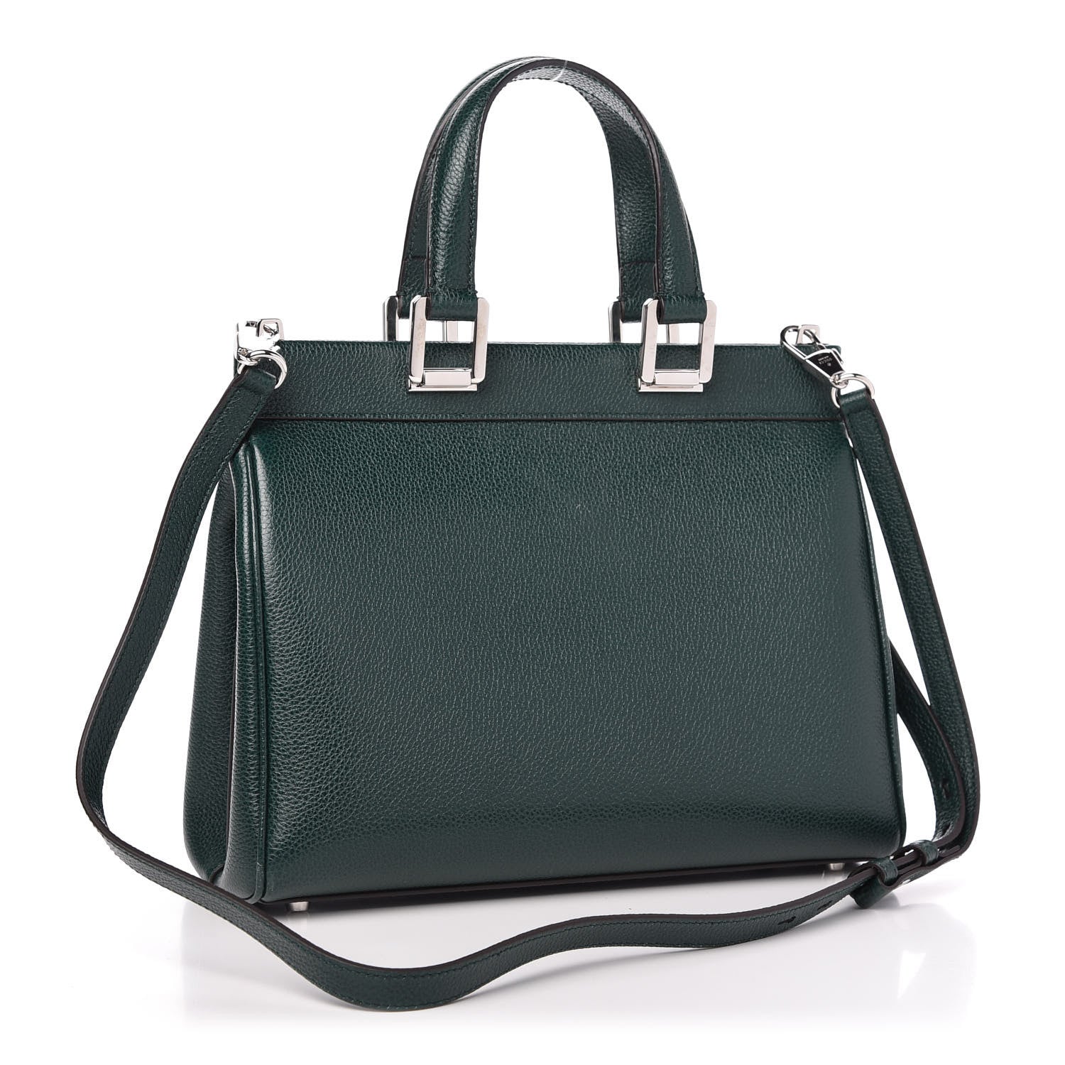 Gucci Grainy Calfskin Small Zumi Top Handle Bag Vintage Green 3 of 9