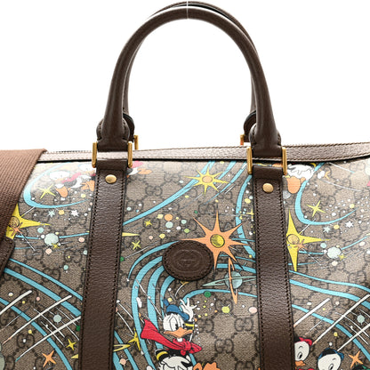 Gucci X DISNEY GG Supreme Monogram Donald Duck Retro Interlocking G Duffle Bag Beige Multicolor New Acero 7 of 11