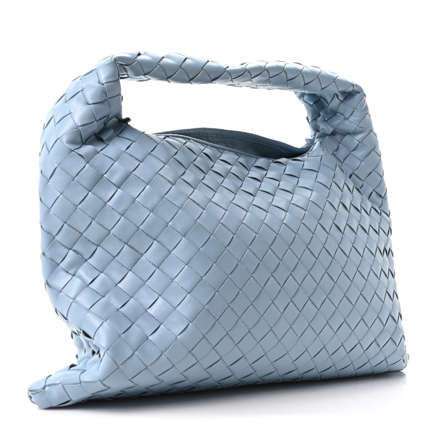 Bottega Veneta Calfskin Intrecciato Small Hop Ice 3 of 10