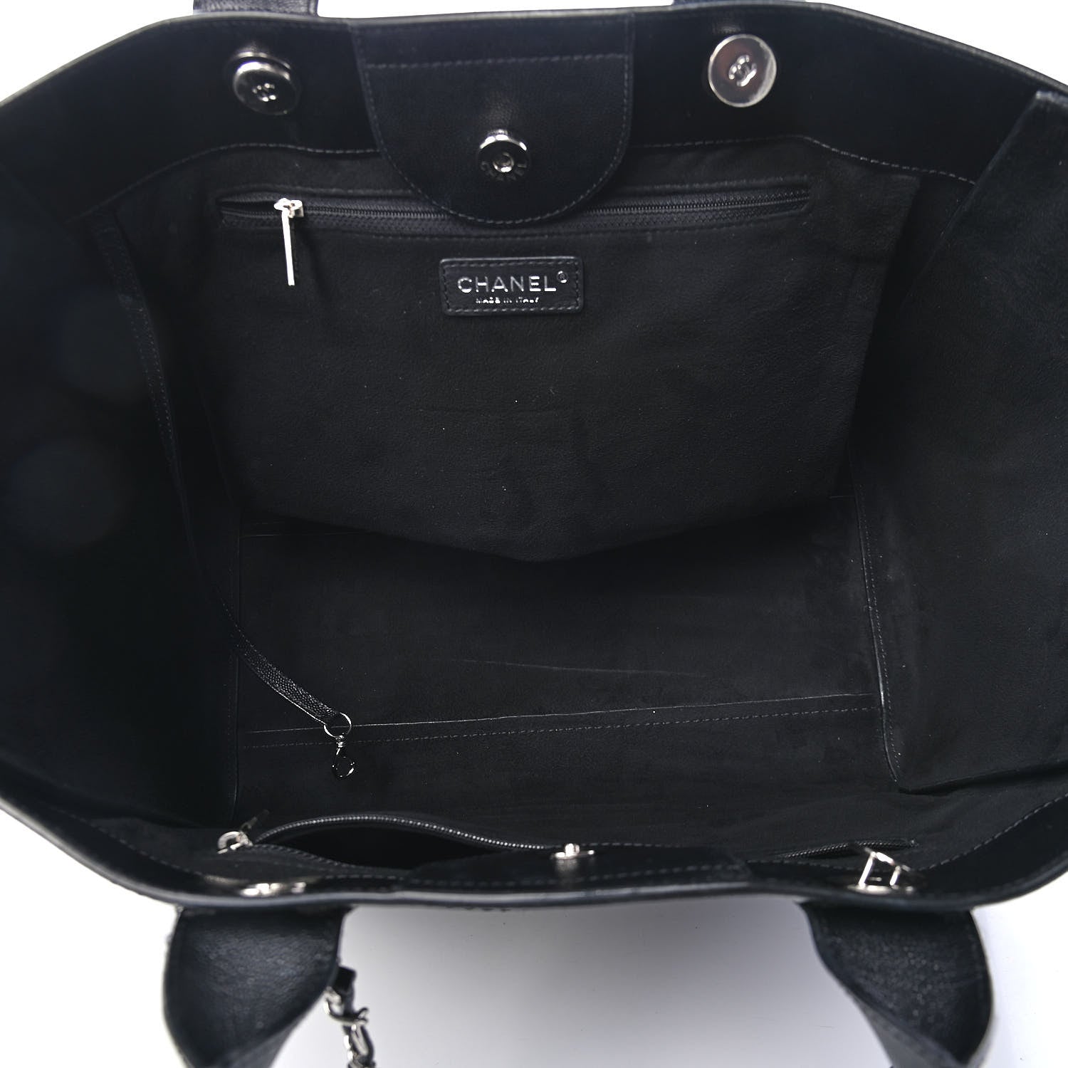 Chanel Caviar Medium Studded Deauville Tote Black 5 of 10