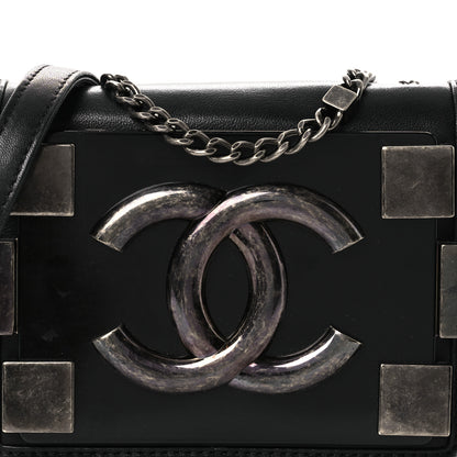 Chanel Plexiglass Lambskin Mini Boy Brick Flap Black 8 of 14