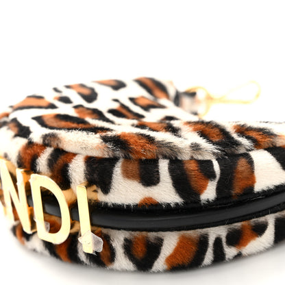 Fendi Sheepskin Vitello Grace Pony Hair Ocelot Nano Fendigraphy Hobo Charm Multicolor Black 8 of 8