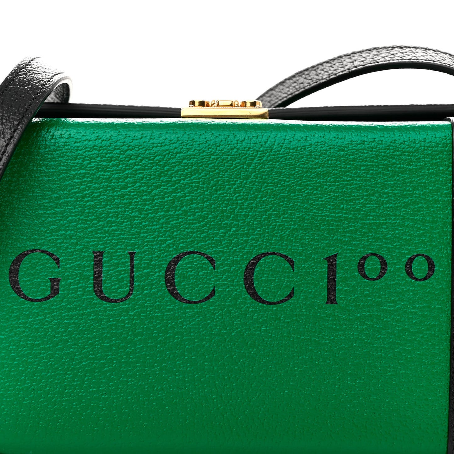 Grained Calfskin Gucci 100 Mini Bag Green