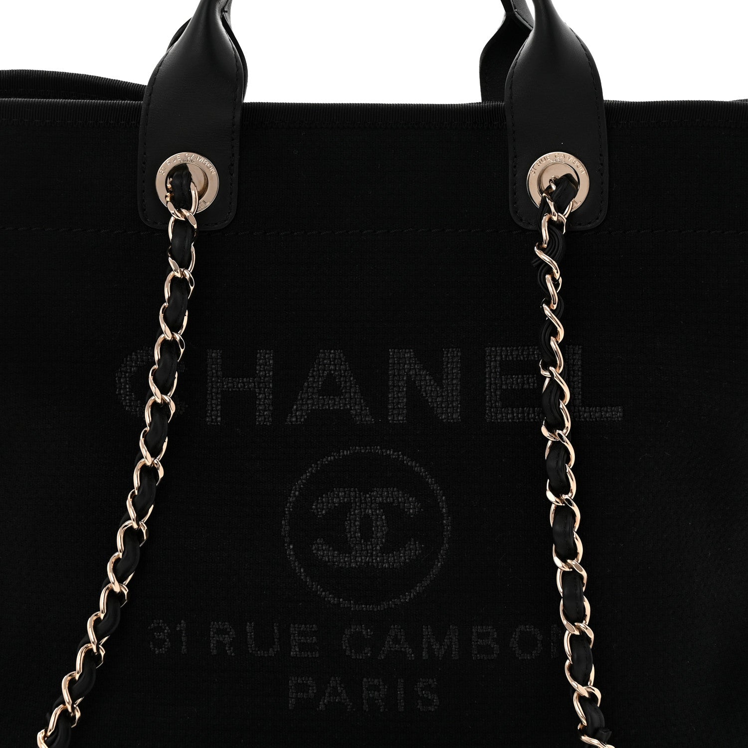 Chanel Mixed Fibers Medium Deauville Tote Black 9 of 12