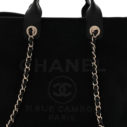 Chanel Mixed Fibers Medium Deauville Tote Black 9 of 12