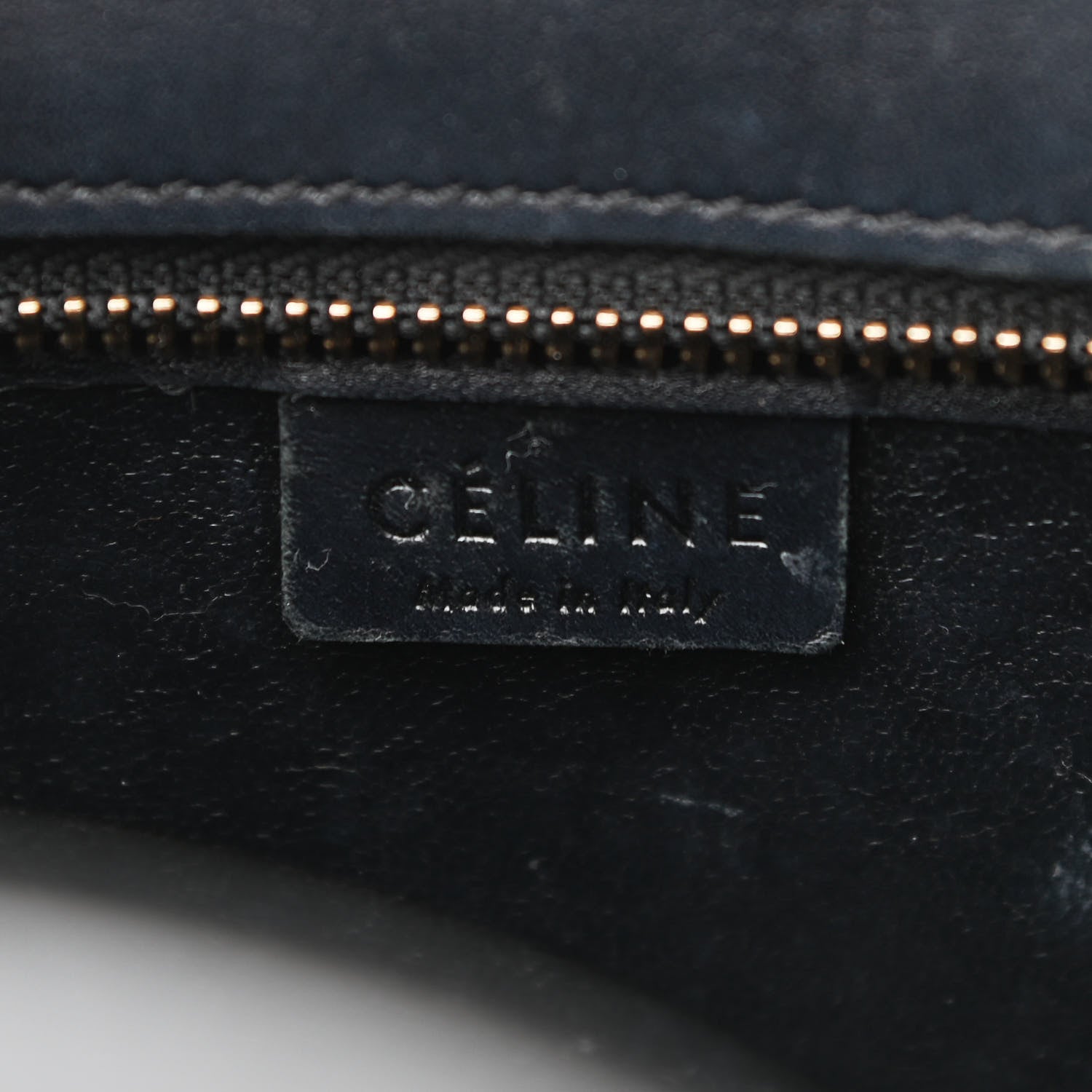 Celine Bullhide Calfskin Nubuck Bi-Color Nano Luggage Black White 6 of 14