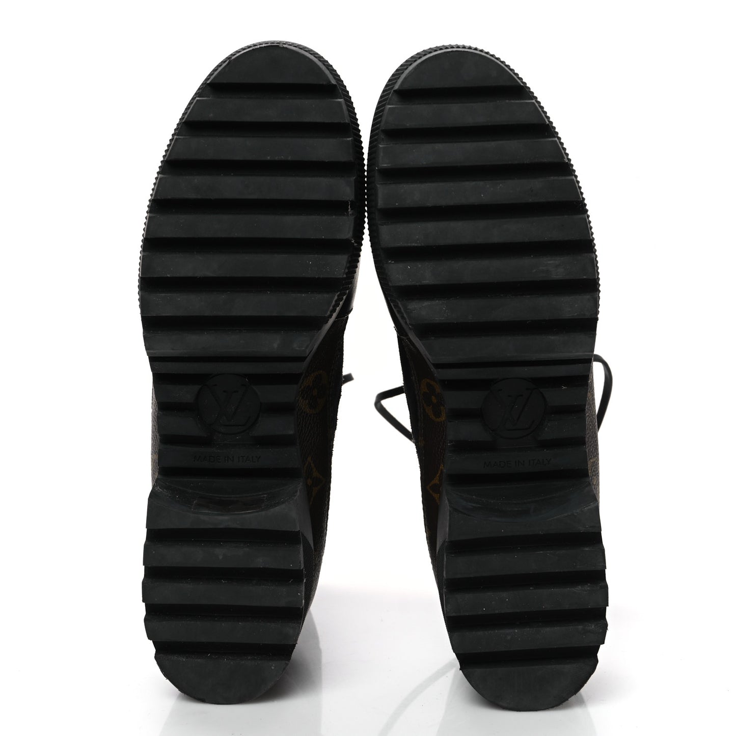 Suede Calfskin Crocodile Embossed Patent Monogram Laureate Platform Desert Boots 41 Black