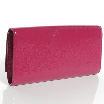 Saint Laurent Patent Belle de Jour Clutch Fuchsia 3 of 7