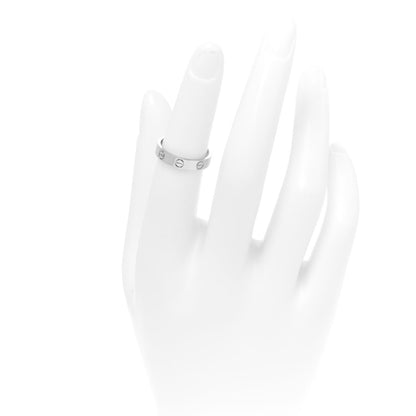 Cartier 18K White Gold 3.5mm LOVE Wedding Band Ring 50 5.25 2 of 4