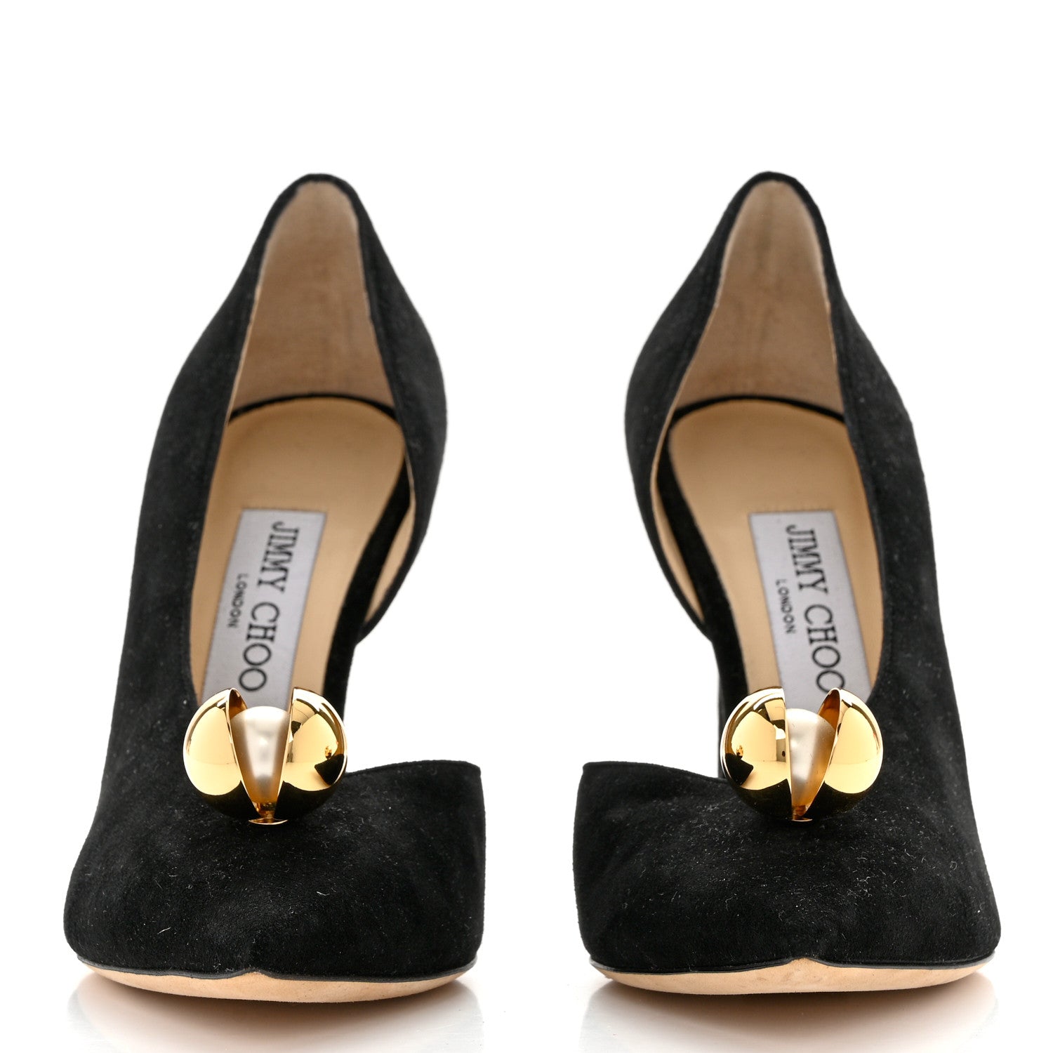 Jimmy Choo Suede Calfskin Sadira 100 Sandals 37.5 Black 2 of 7