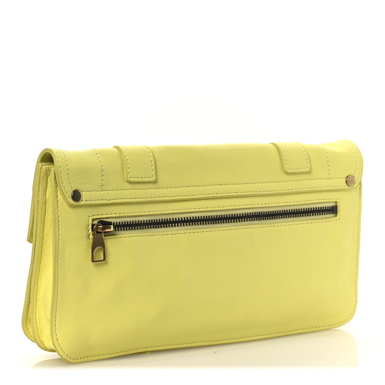 Proenza Schouler Lambskin PS1 Pochette Clutch Lemon 3 of 15