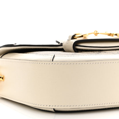 Gucci GG Supreme Monogram Web Mini Horsebit 1955 Shoulder Bag Beige Mystic White 10 of 14