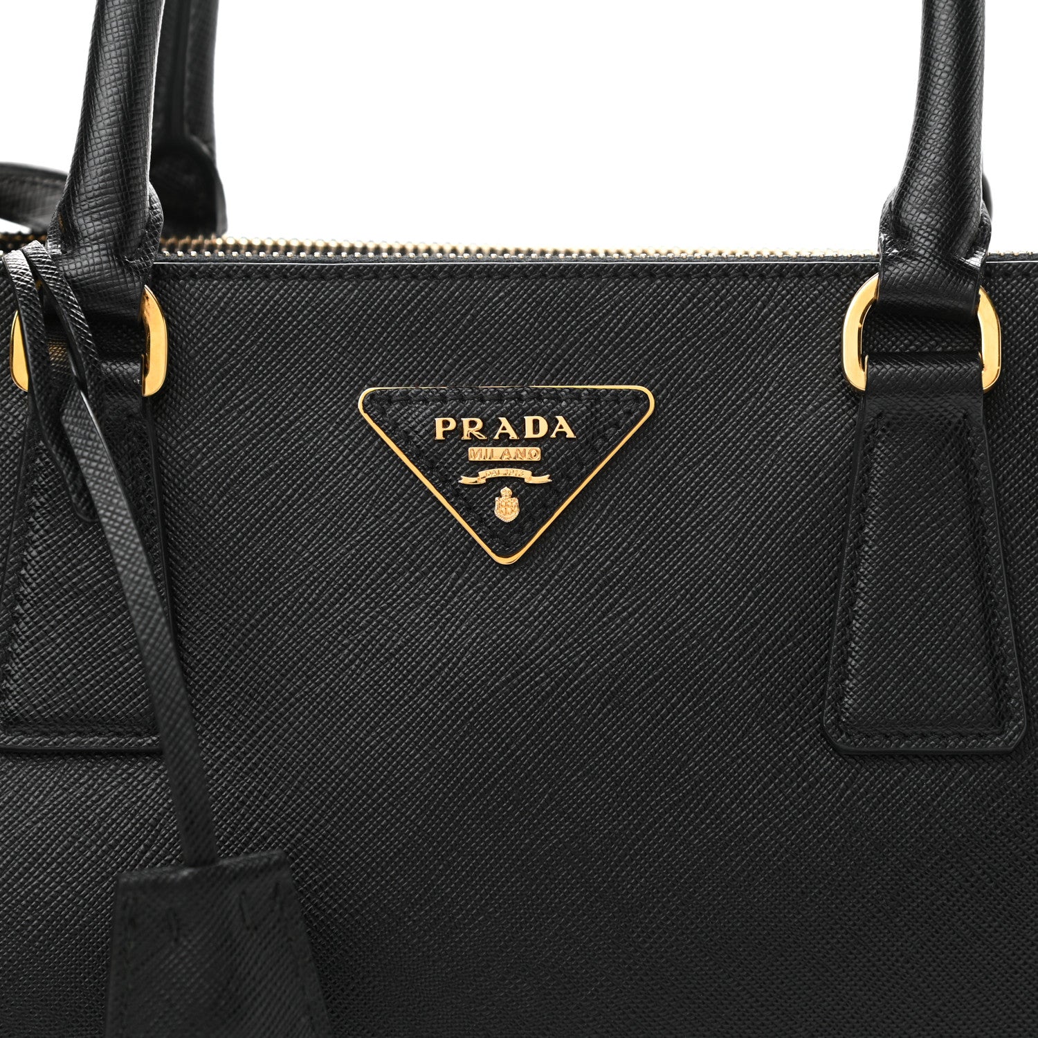 Prada Saffiano Medium Galleria Double Zip Tote Black 7 of 10