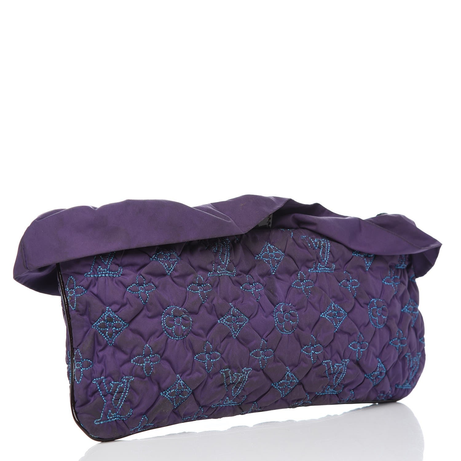 Louis Vuitton Nylon Quilted Pochette Devi MM Purple 2 of 11