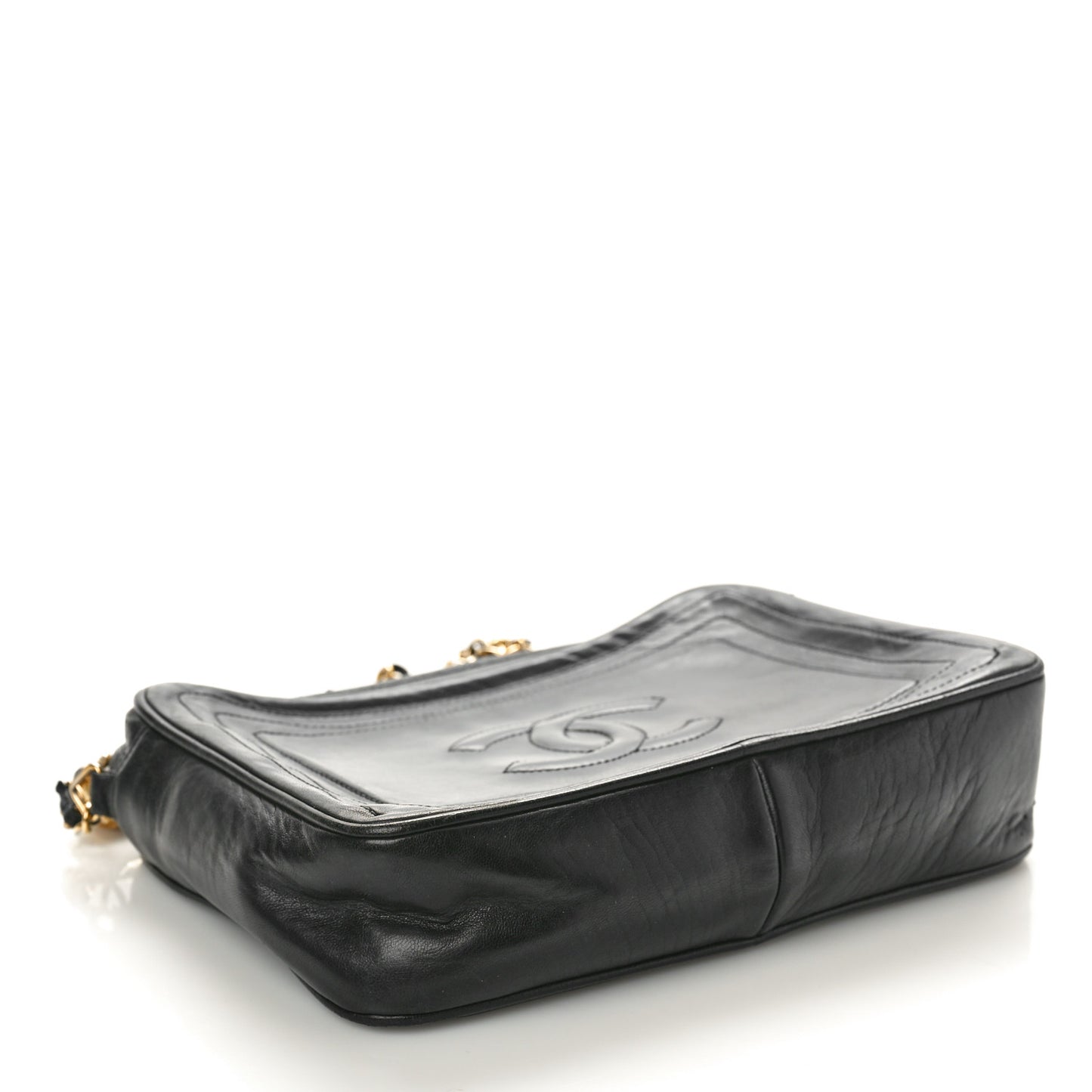 Lambskin CC Tassel Camera Case Black