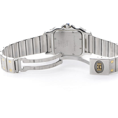 Cartier Stainless Steel 18K Yellow Gold 29mm Santos De Galbee Quartz Watch 5 of 5