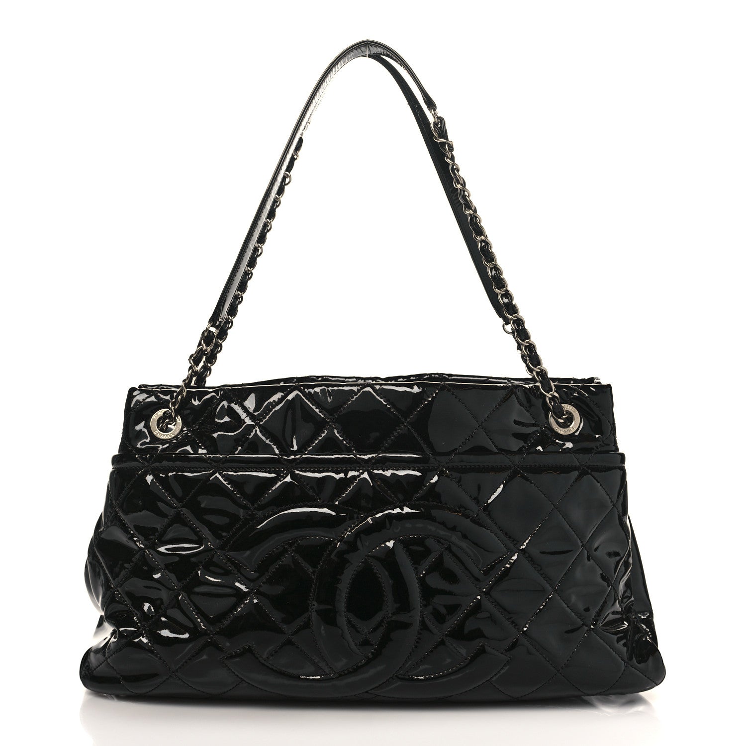 Chanel Patent Quilted Timeless CC Soft Tote Black 1 of 8