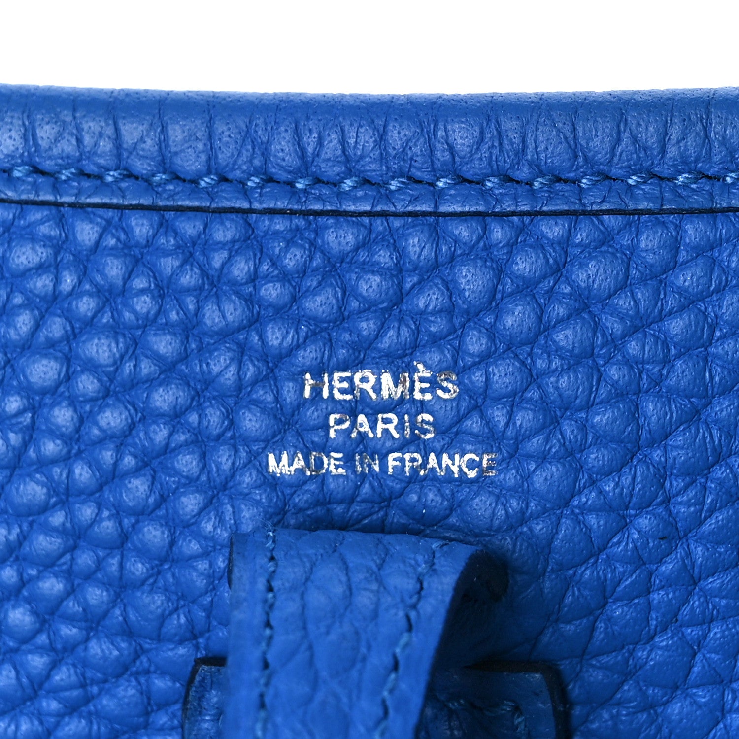 Hermes Taurillon Clemence Evelyne TPM Bleu Hydra 6 of 11