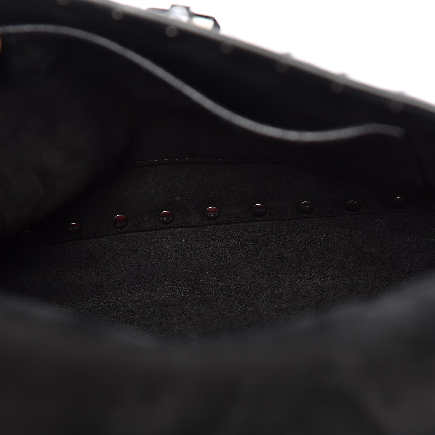 Valentino Garavani Craquele Nappa Medium Rockstud Spike Shoulder Bag Black 18 of 24