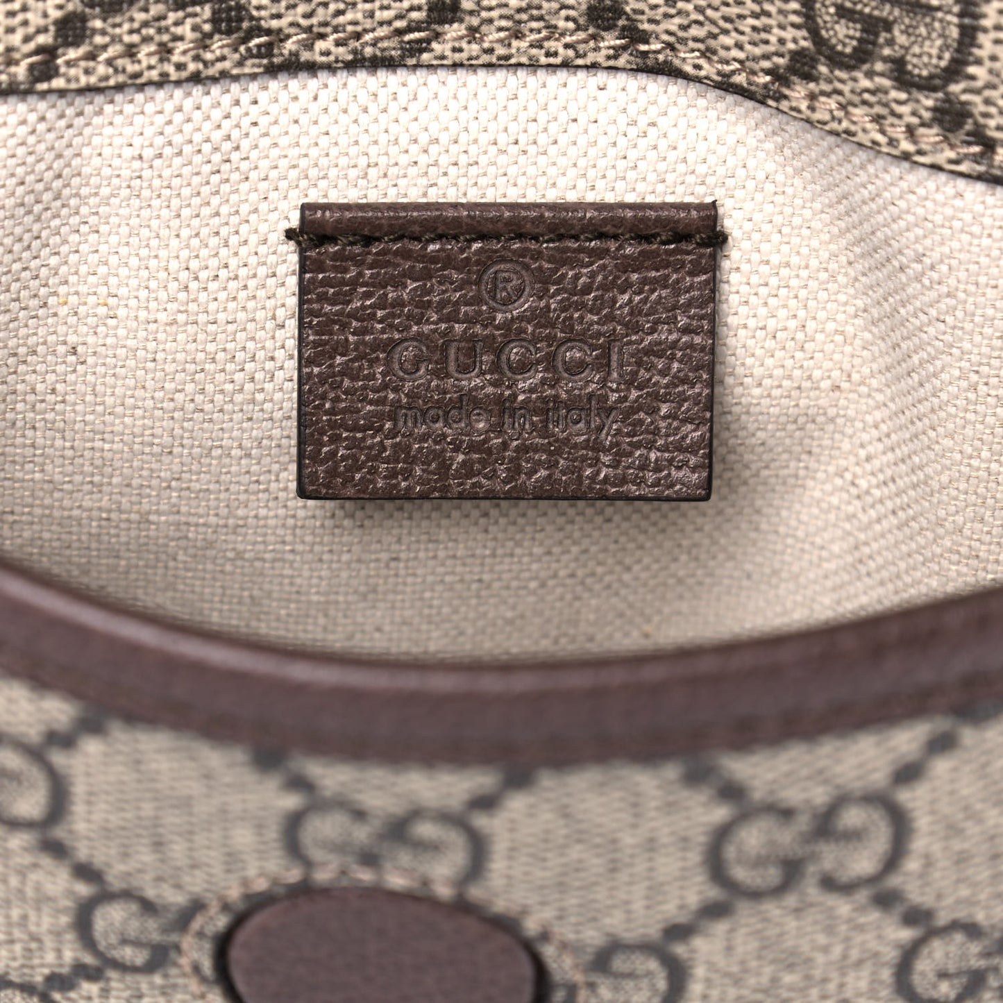 GG Supreme Monogram Neo Vintage Web Belt Bag Brown