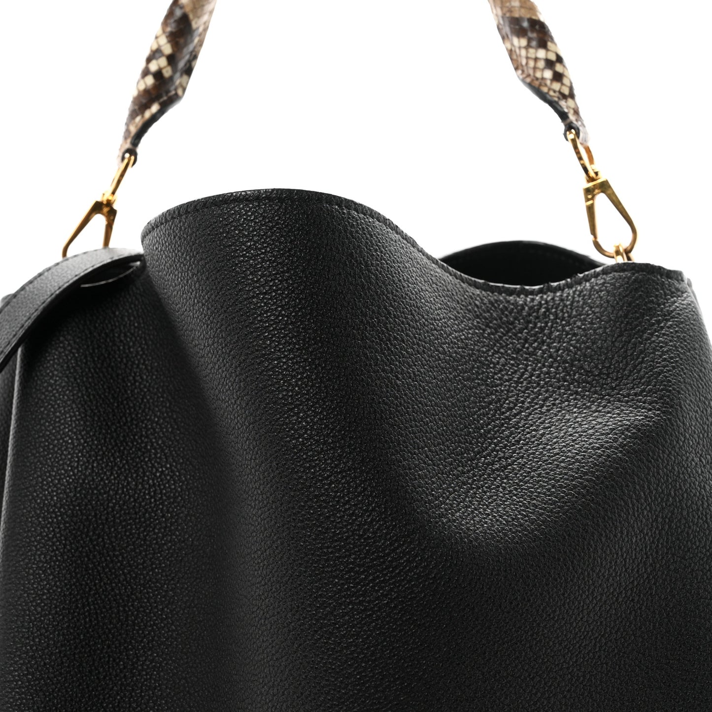 Veau Cachemire Snakeskin Babylone MM Black