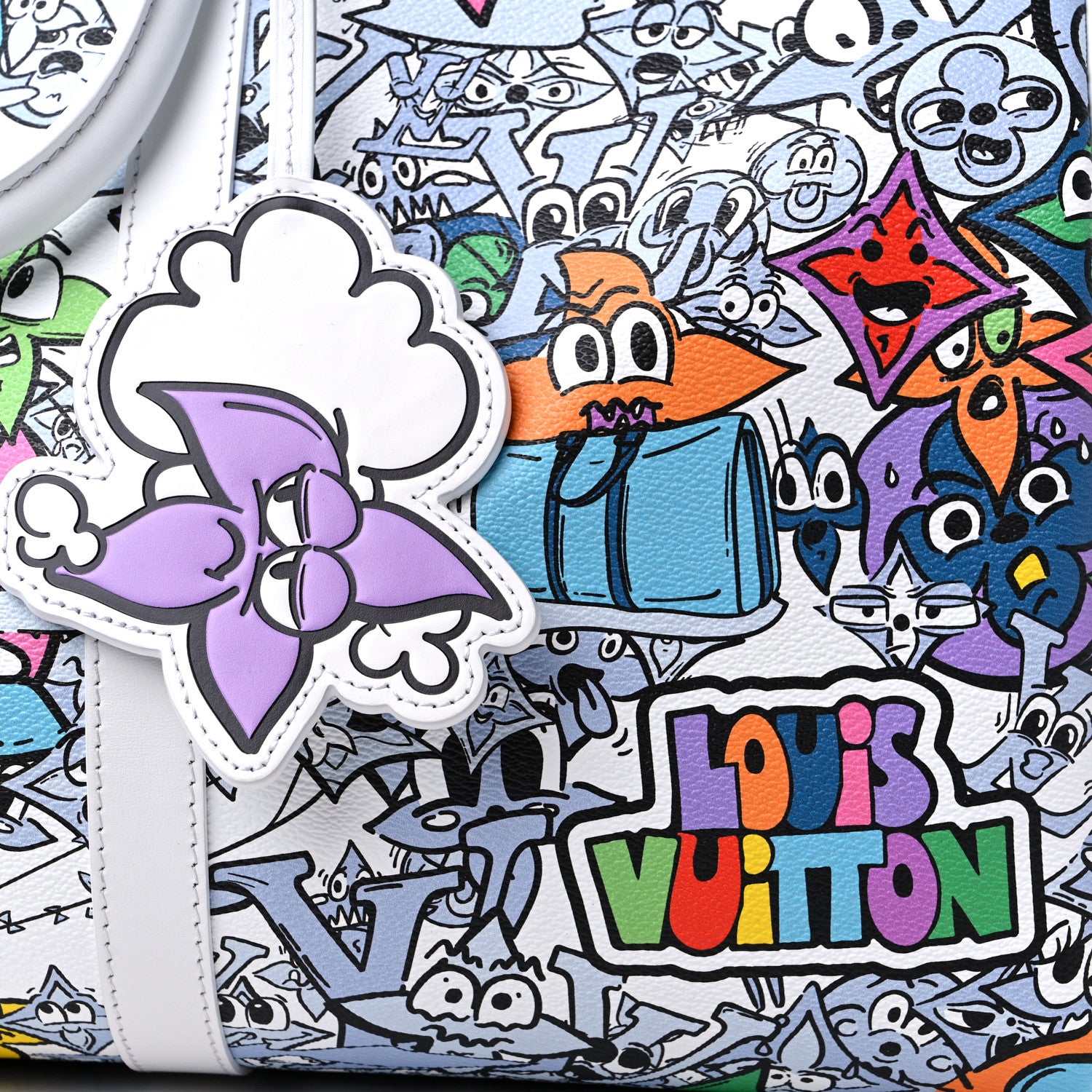 Louis Vuitton Monogram Comics Keepall Bandouliere 50 Multicolor 10 of 10