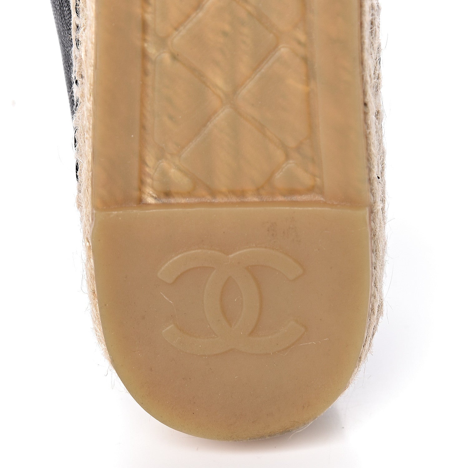 Chanel Lambskin CC Espadrilles 36 Black 8 of 11