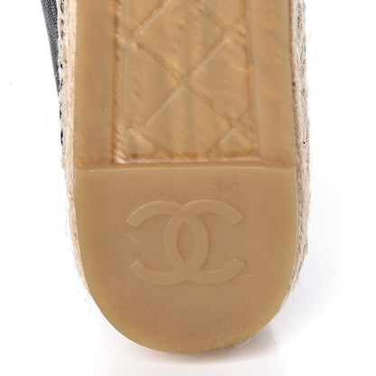 Chanel Lambskin CC Espadrilles 36 Black 8 of 11