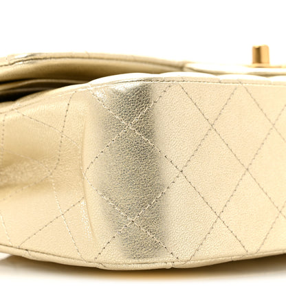 Chanel Metallic Lambskin Quilted Medium Double Flap Gold 9 of 11