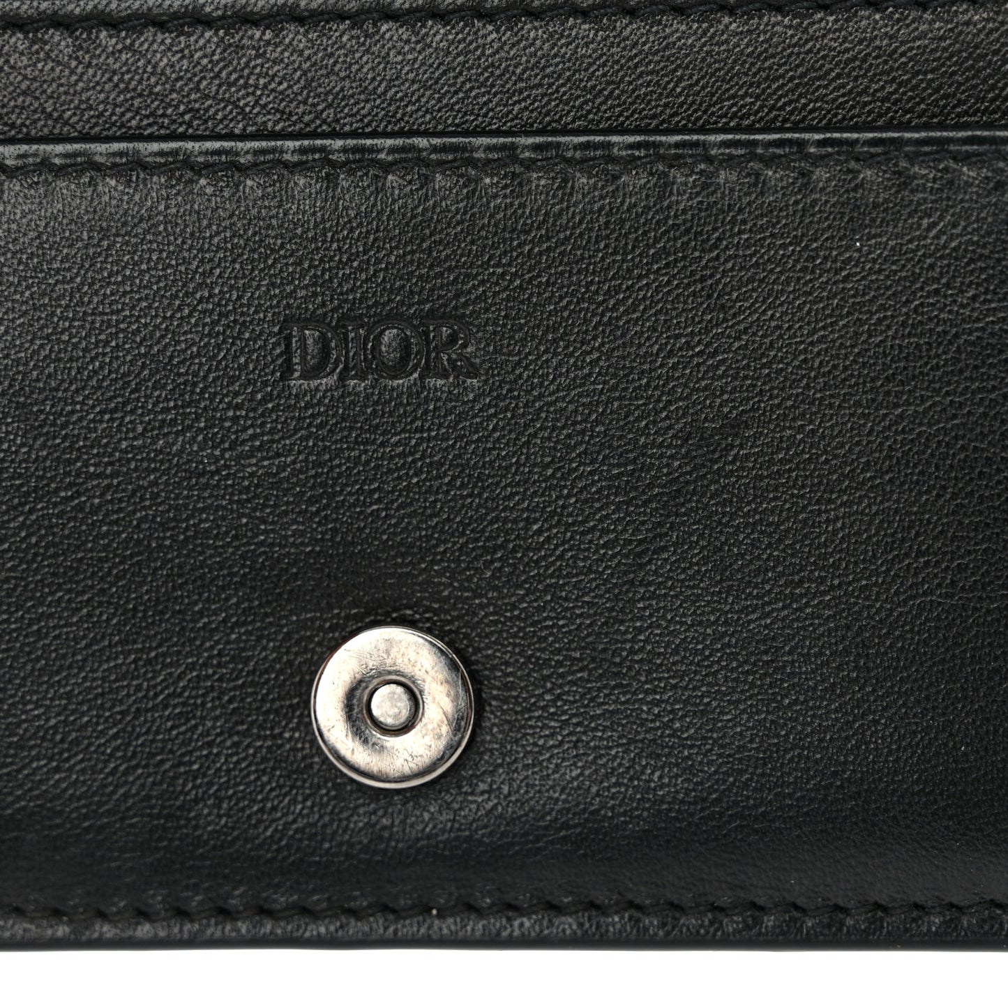 Coated Canvas CD Diamond Flap Card Holder Black