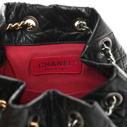 Chanel Aged Calfskin Quilted Small Gabrielle Backpack Black 6 of 13
