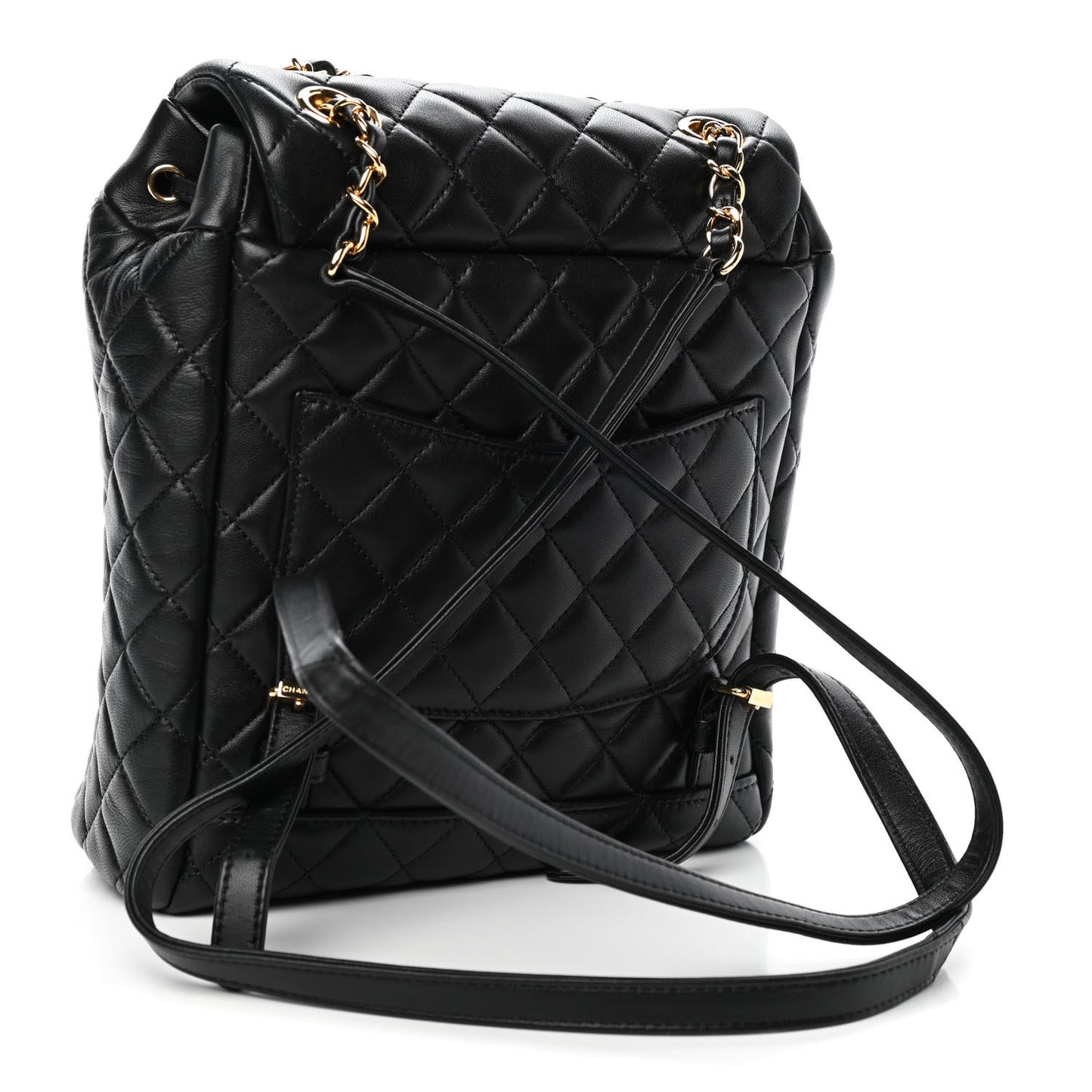 Lambskin Quilted Small Urban Spirit Backpack Black