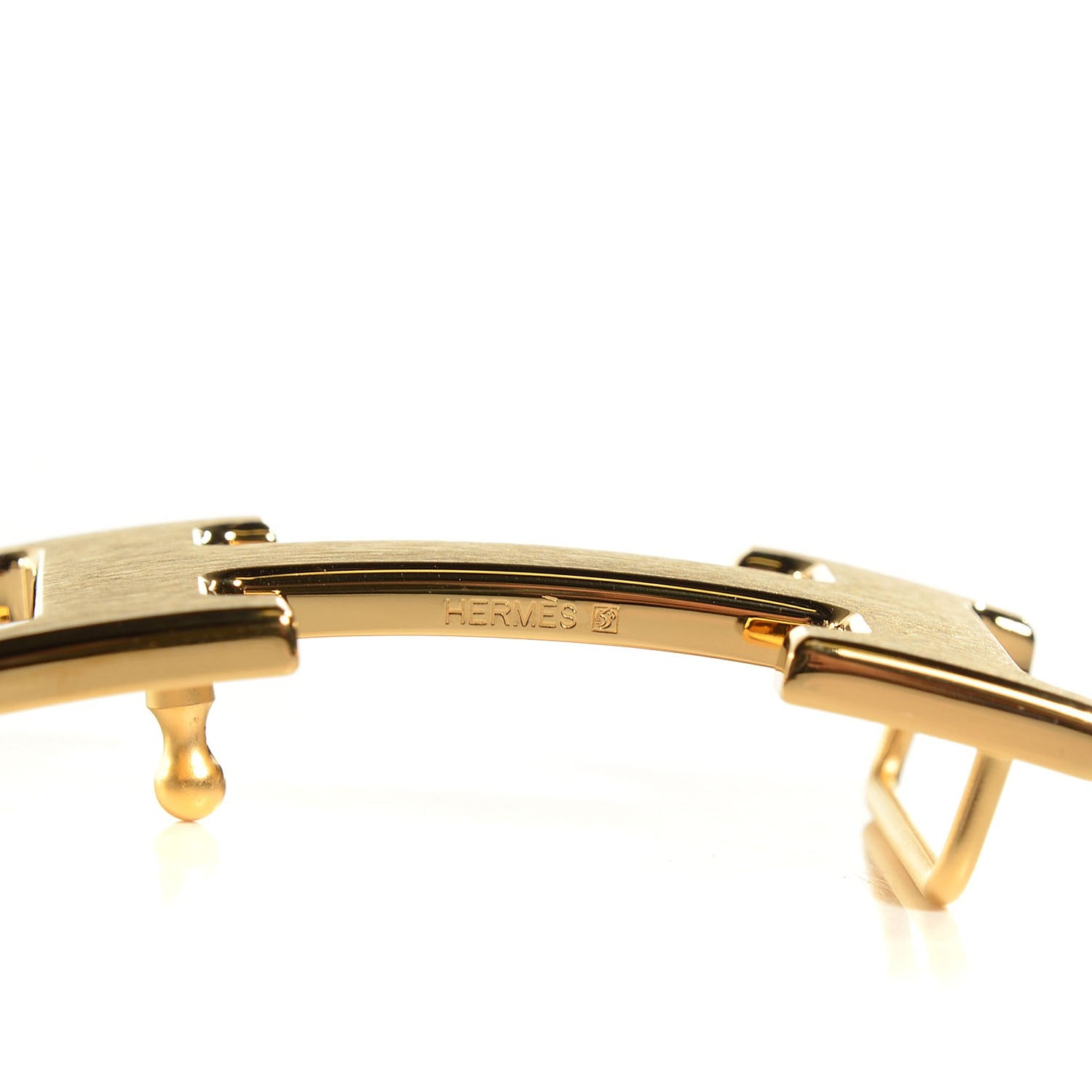 Hermes Box Togo 32mm H Belt Black Orange 90 7 of 9