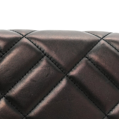 Versace Lambskin Quilted Medusa Wallet on Chain Crossbody Black Gold 15 of 15