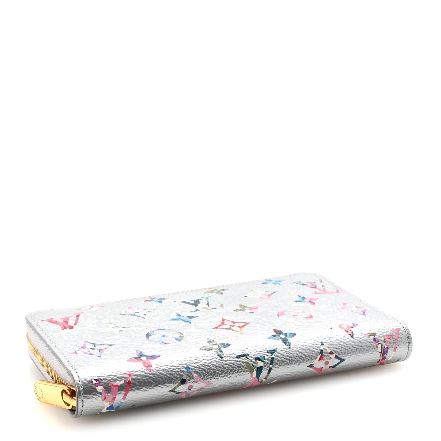Louis Vuitton Metallic Monogram LV Garden Zippy Wallet Silver 4 of 7