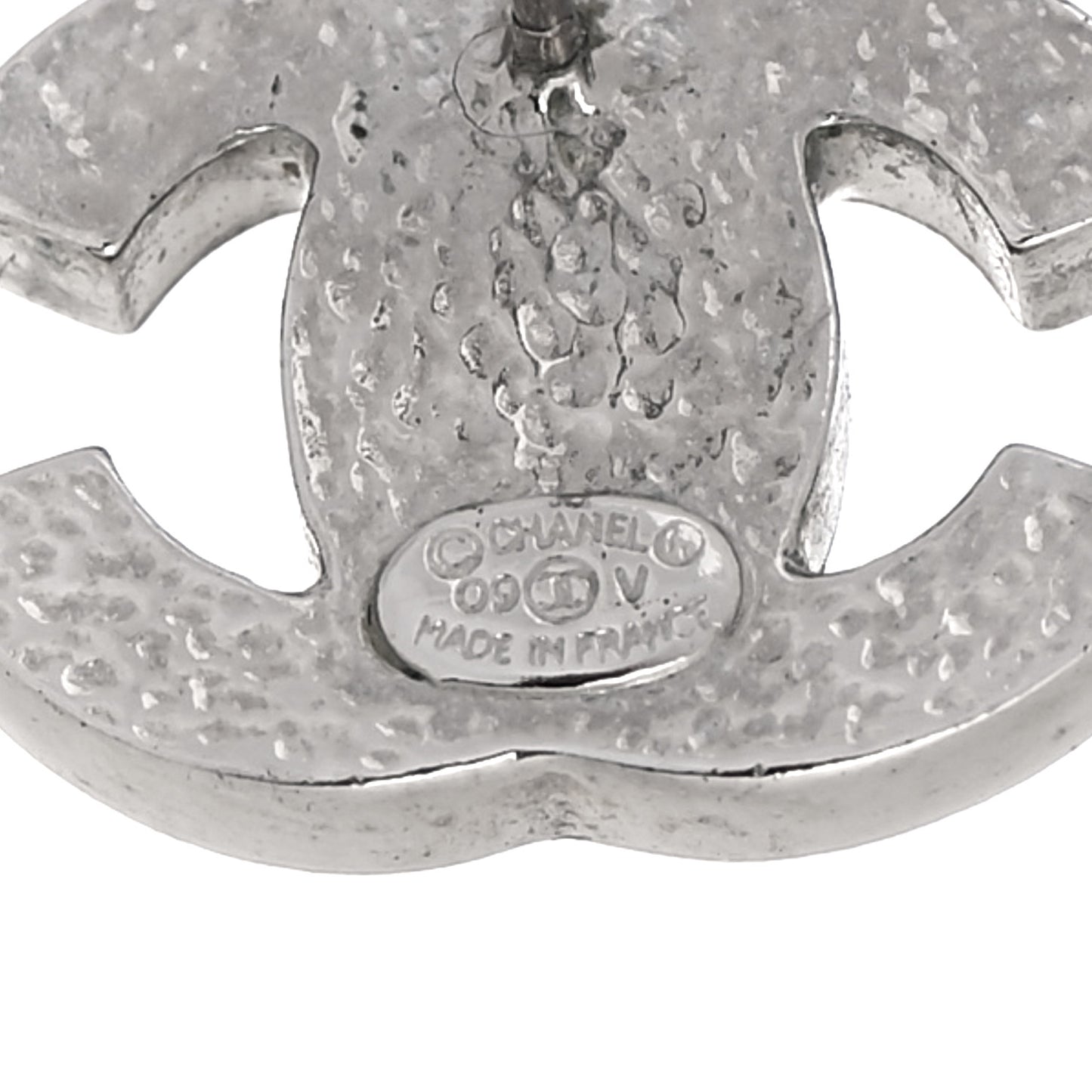 Pearl CC Earrings Silver
