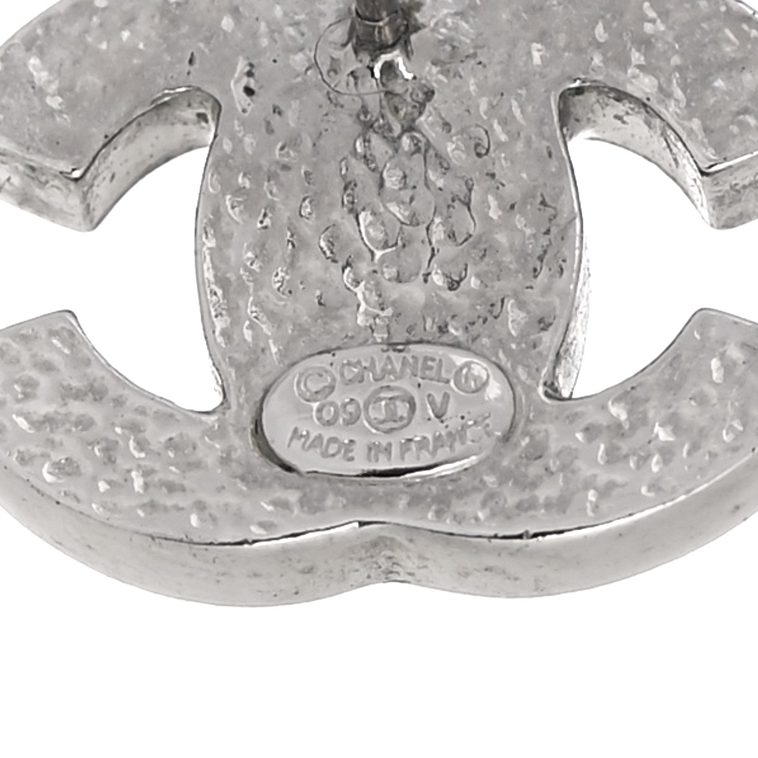 Chanel Pearl CC Earrings Silver 4 of 5