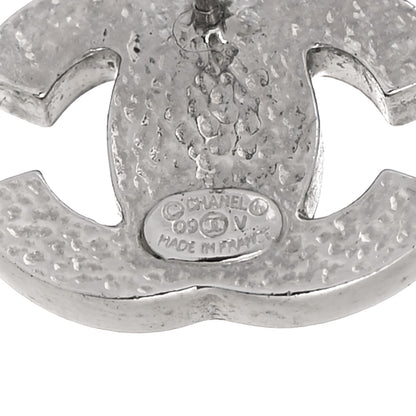 Chanel Pearl CC Earrings Silver 4 of 5