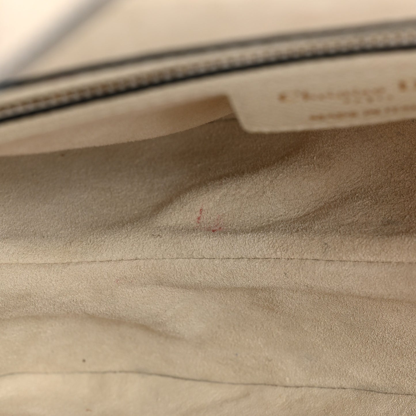 Grained Calfskin Saddle Bag White