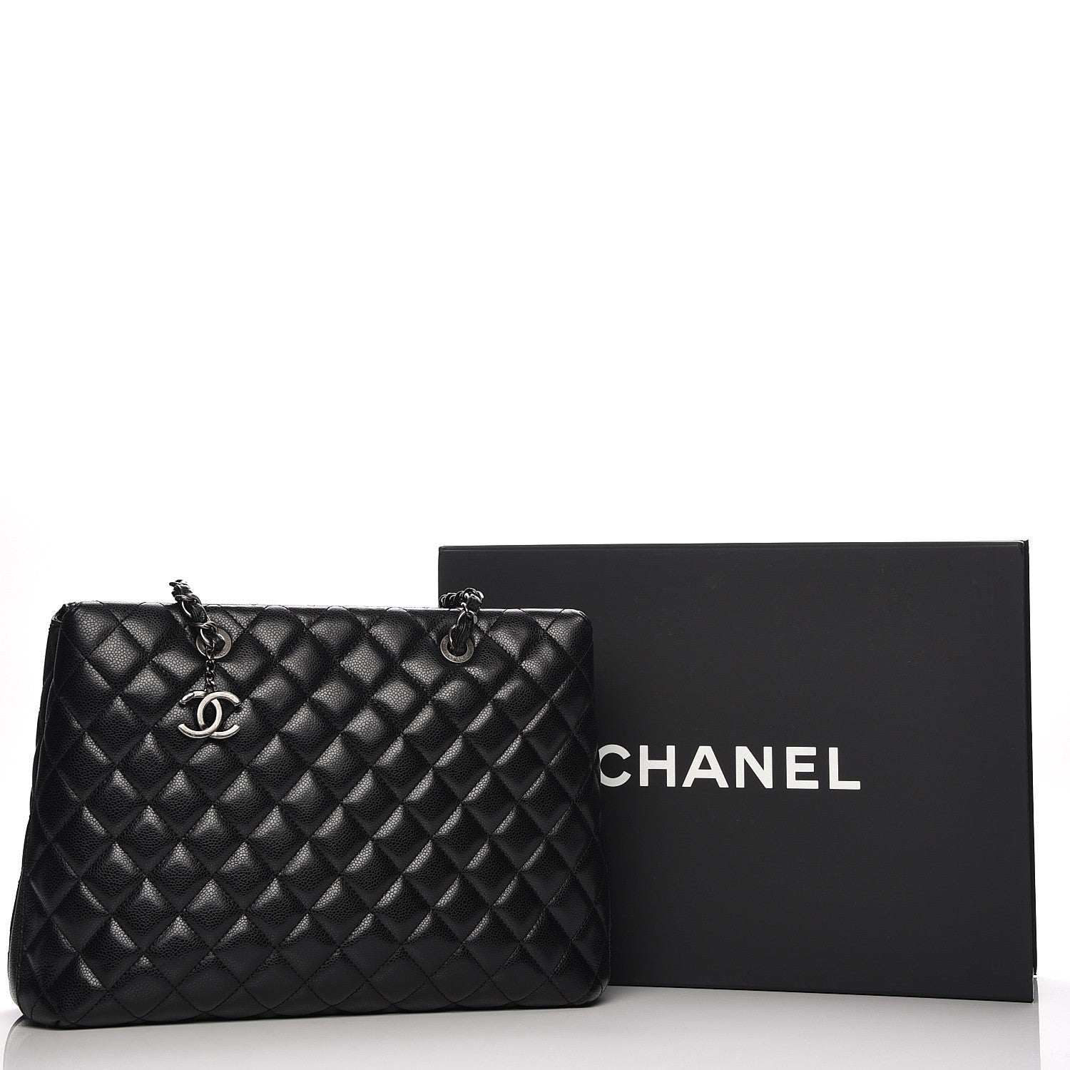 Chanel Caviar Quilted City Shopping Tote Black 8 of 8