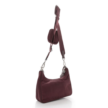 Prada Tessuto Nylon Re-Edition 2005 Shoulder Bag Granato 3 of 12