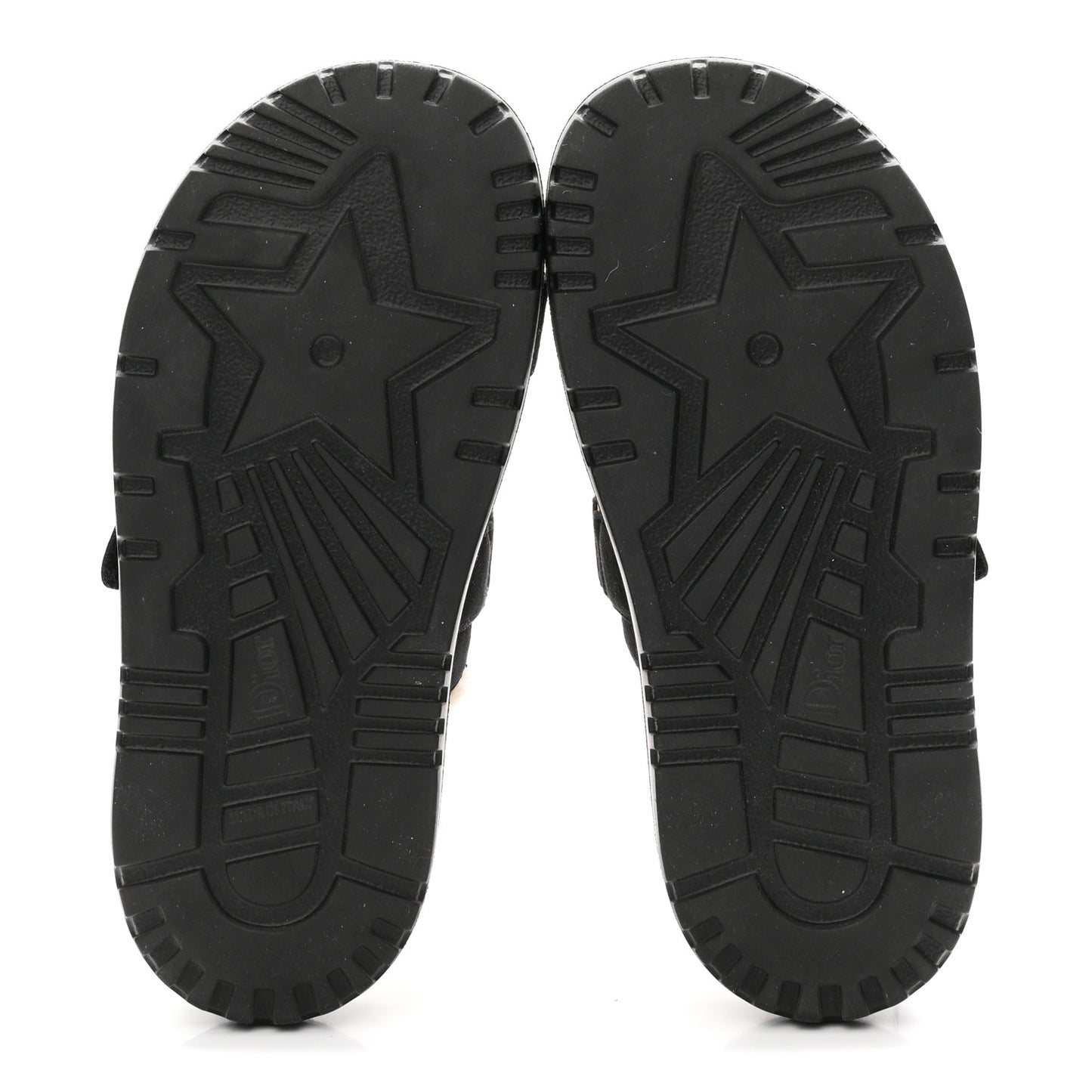 Suede Goatskin Shearling Effect Dioract 10mm Slide Sandals 35.5 Black
