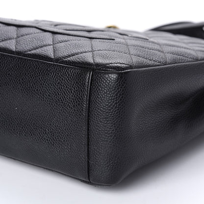 Chanel Caviar Quilted Petit Shopping Tote PST Black 7 of 10