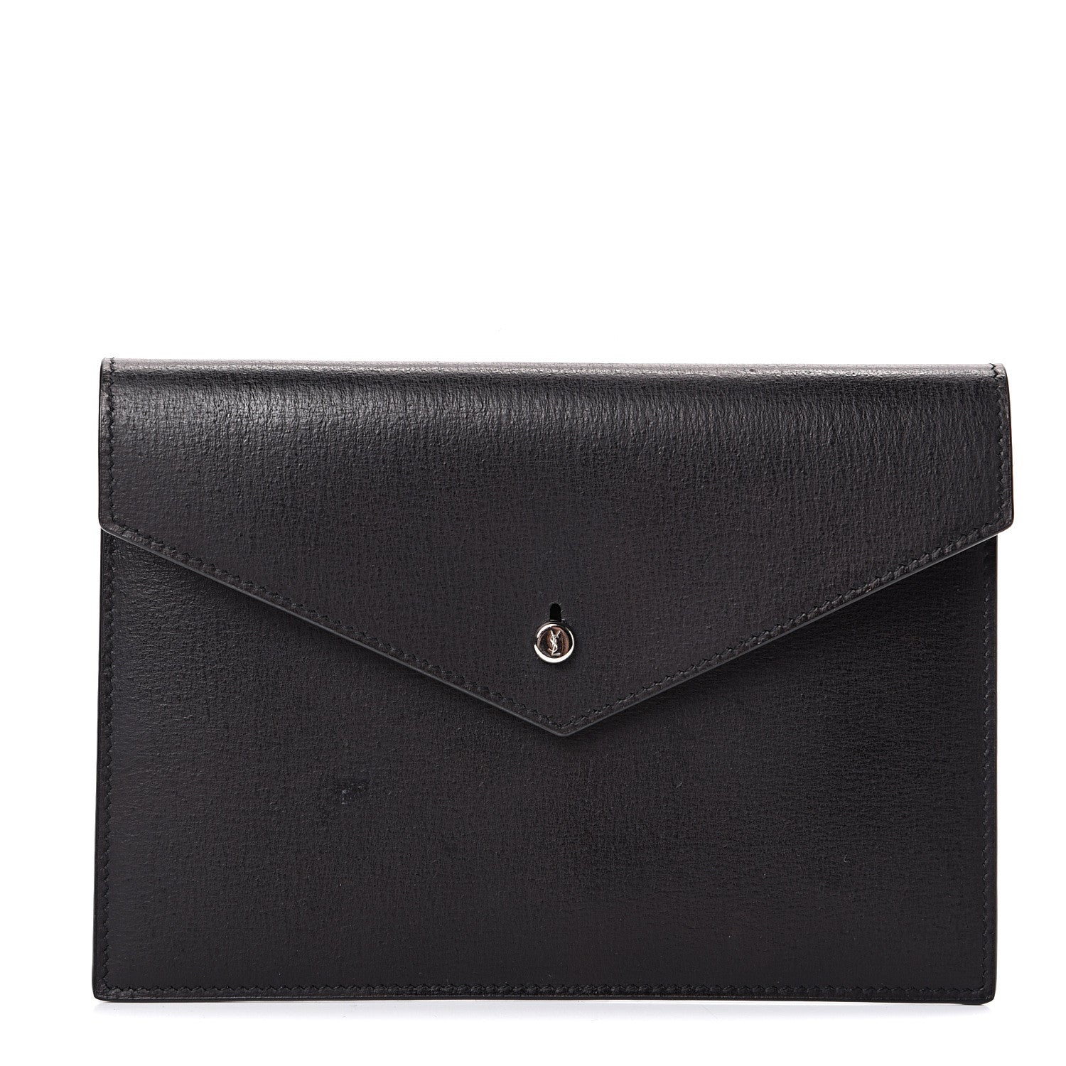 Saint Laurent Calfskin Envelope Pouch Black 1 of 6