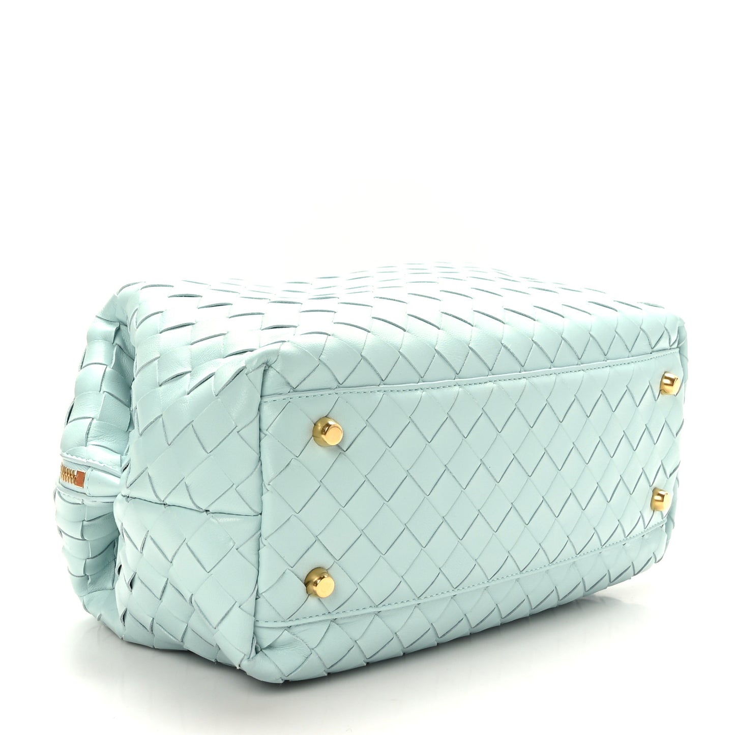 Nappa Intrecciato Bauletto Teal Washed