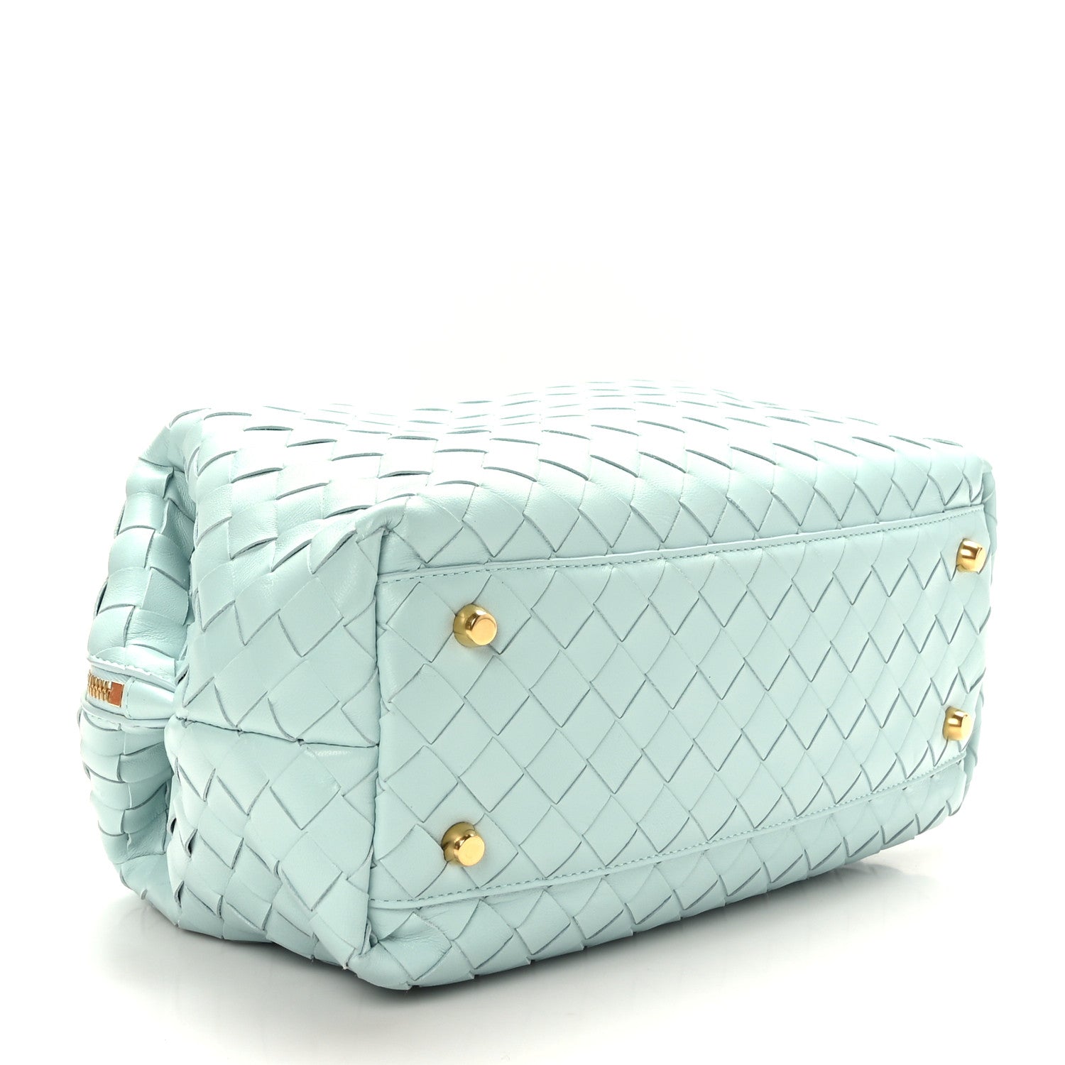 Bottega Veneta Nappa Intrecciato Bauletto Teal Washed 4 of 8