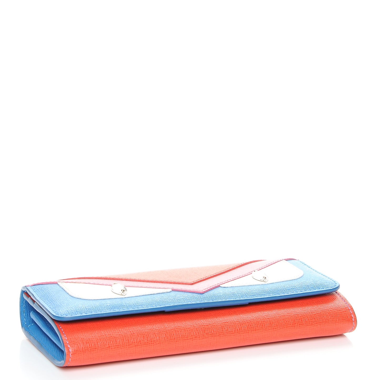 Vitello Elite Crystal Eye Monster Continental Wallet Royal Blue Papavero Multicolor