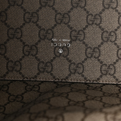 Gucci Canvas Calfskin Logo Maxi Tote Bag Beige Light Brown 7 of 11