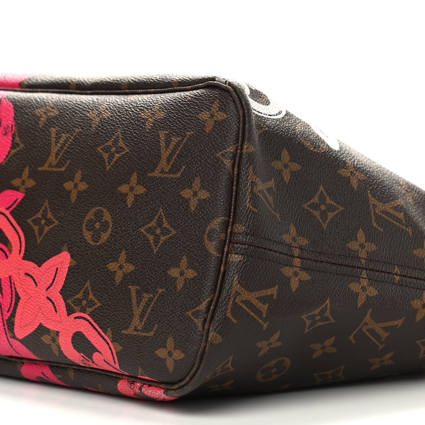 Monogram Bay Neverfull MM Rose Ballerine Poppy